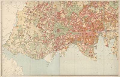 Map of Kristiania by Nicolay Solner Krum